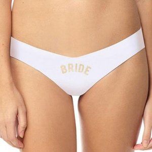 Bride Thong by Commando White and Gold M/L